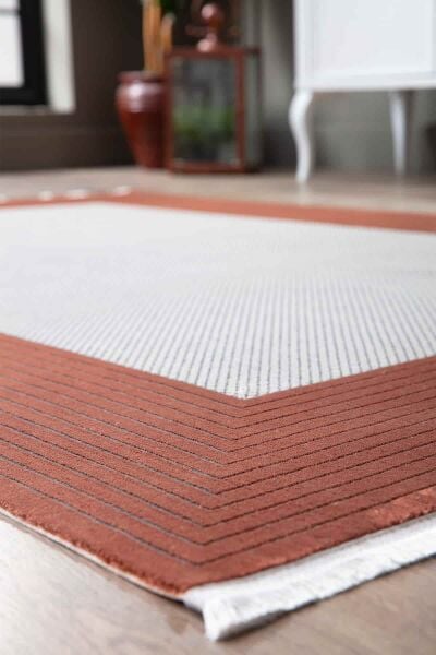Tierra 12885 Dikdörtgen Tozumaz Makine Halısı 100X300 - Bakır