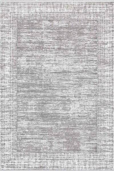 İpekzade100 11379 Dikdörtgen Akrilik Makine Halısı 240X340 - Gri