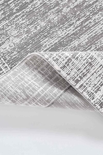 İpekzade100 11379 Dikdörtgen Akrilik Makine Halısı 240X340 - Gri