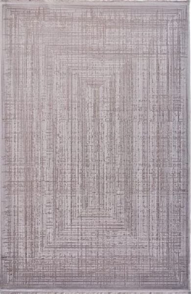 Black&Brown 13567 Dikdörtgen Doğal İplik Makine Halısı 200X290 - Gri