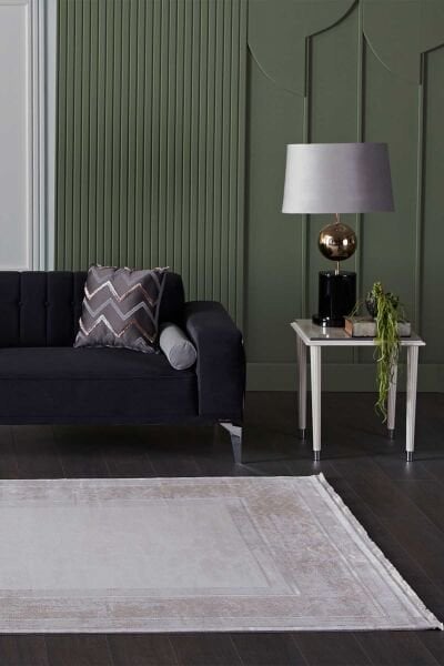 Black&Brown 13917 Dikdörtgen Doğal İplik Makine Halısı 80X300 - Kahverengi