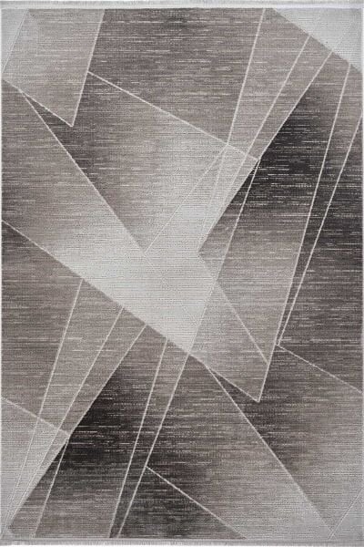 Ledax 17741 Dikdörtgen Polyester Makine Halısı Gri - 200x290